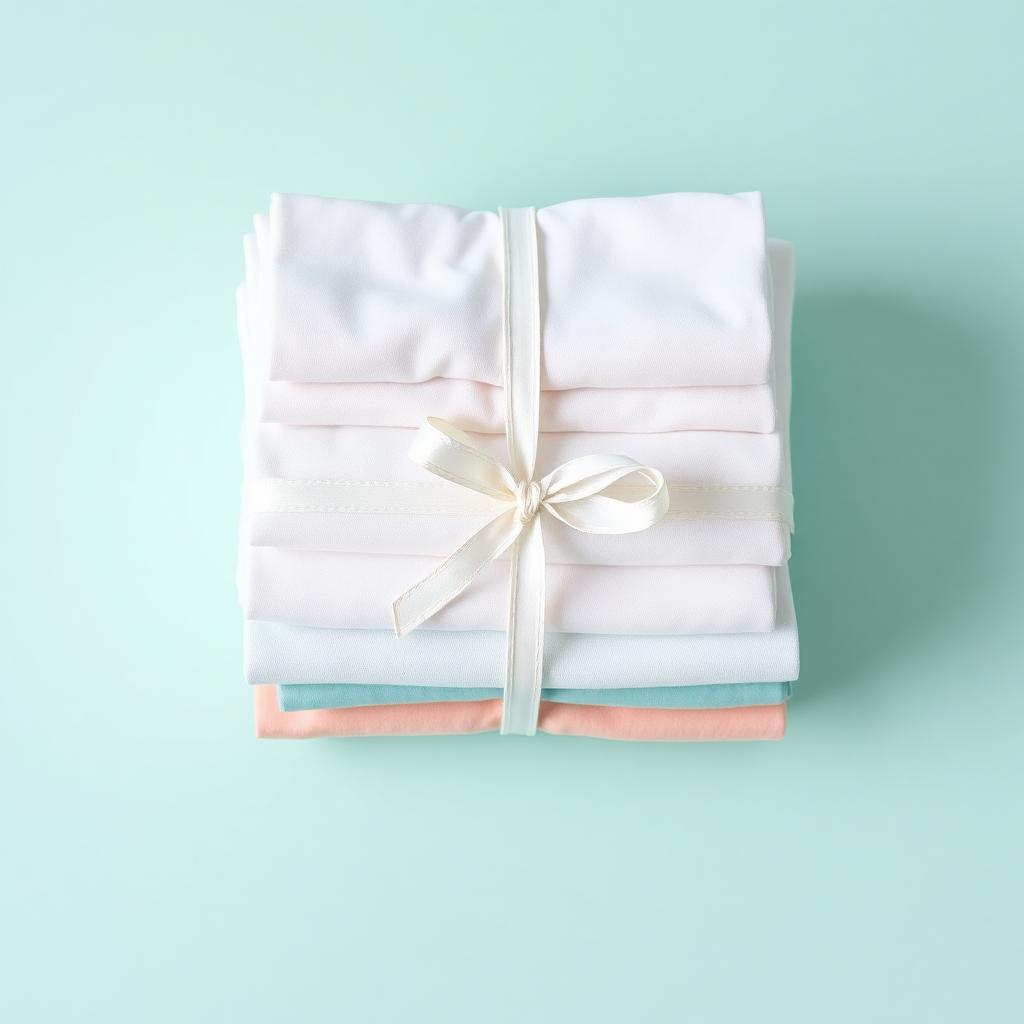 Freshly washed and folded laundry