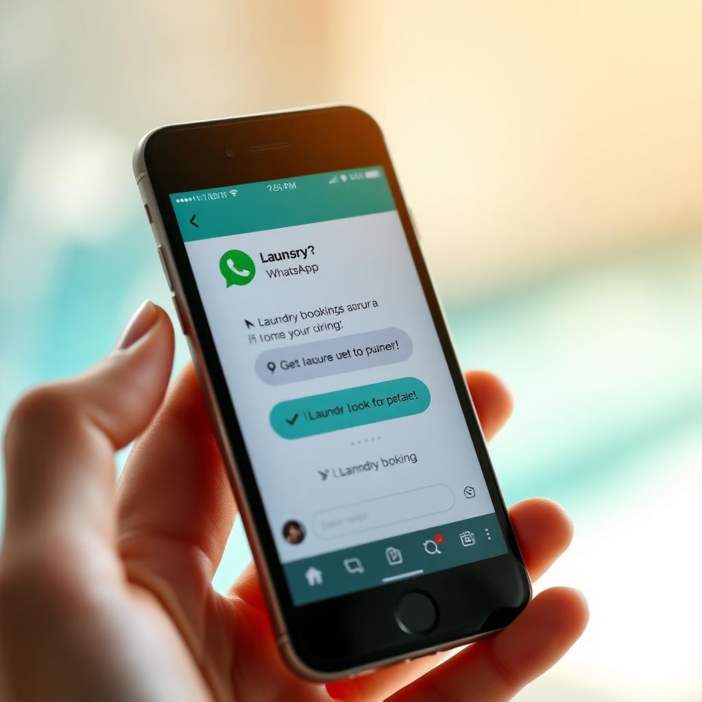 Book laundry over WhatsApp